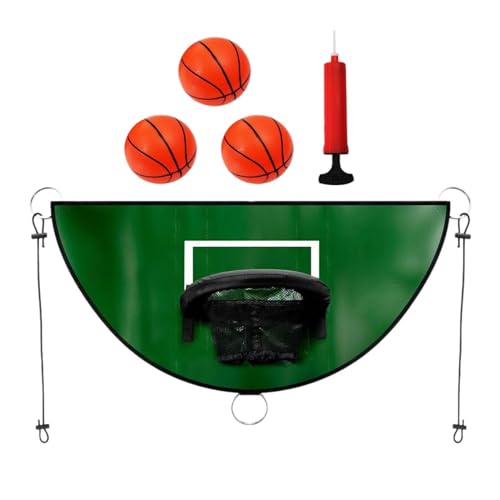 KQFCAZRE 3 Piezas Aro de Baloncesto Mini Canasta Accesorio Universal Impermeable PVC con Bomba de Aire Adecuado para Niños al Aire Libre Actividad, Verde