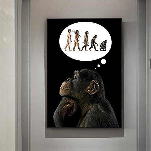 Affiche singe drôle pour décorer un grand mur de salon moderne - 3