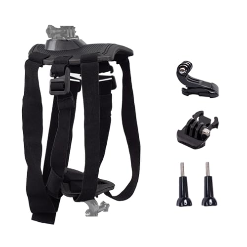 Dog Harness for Gopro, Soft and Adjustable Pet Harness Mount Vest with 2 Mouting Base, for Chest and Back Fixation for Gopro Hero All Models and Other Sports Cameras, Suitable for Medium Large Dogs