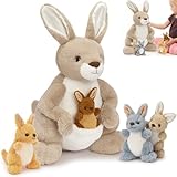 MaoGoLan 5 Pcs Kangaroo Stuffed Animals with Pouch for Girl,20