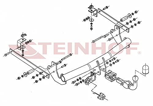 Gancio di traino estraibile orizzontale per Fiat Doblo 263 II 2010-2022