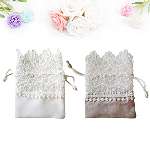 Zerodeko 10 Pcs Bolsa De Maquiagem Transparente Sacos De Presente De Serapilheira Saco De Cordão De