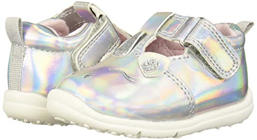 Carter's Every Step Baby-Girl's Bella Mary Jane Flat, Silver, 2 Infant #TOP6