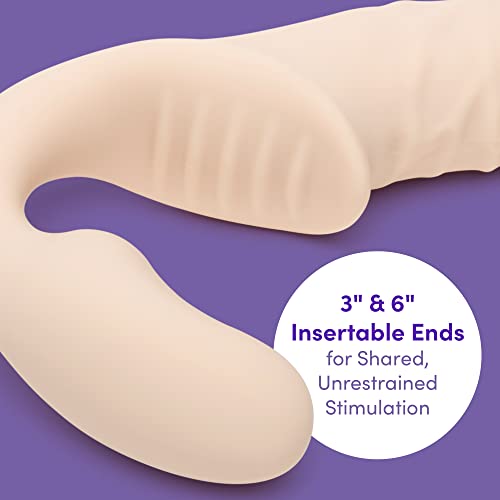 Lovehoney Lifelike Lover Luxe Strapless Strap On Dildo - Adjustable 6 Inch Realistic Strap On Dildo For Women - Smooth Soft To Touch Silicone - Waterproof - Flesh Pink #TOP4