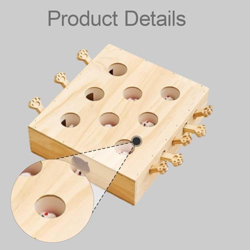 Juguete interactivo de madera para gatos como regalo para mascotas 4
