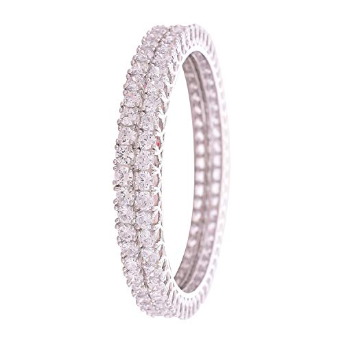 Ratnavali Jewels CZ Zirconia Gold Tone Red Green Blue Bollywood Wedding Indian Bangles Jewelry Women4