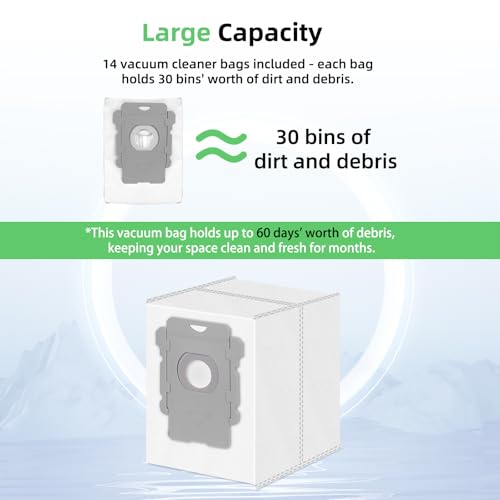 Image of 14 Pack i7 415X 104 Replacement Vacuum Bags Compatible with iRobot Roomba