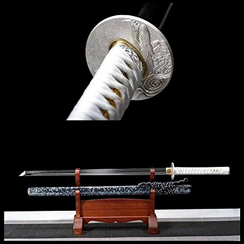 PJXC Hand Forged T10 Steel Clay Tempered Japanese Katana Samurai Sword Razor Sharp