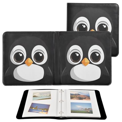 Álbum de fotos adhesivo DIY álbum de recortes lindo con pingüino, archivadores de 3 anillos, libro de fotos 40 páginas 8x10 para recuerdos miniatura 2