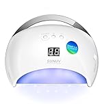 UV LED Nail Lamp, SUNUV Gel Nail Polish Dryer with 30/60/99S Timer Sensor Removable Bottom Tray for Home and Salon
