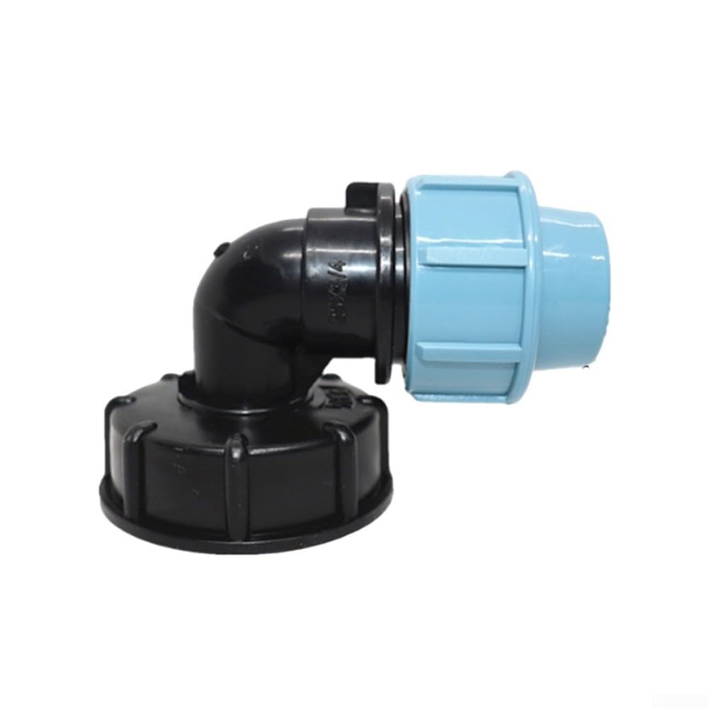 IBC Tank Thread Connectors, 20/25/32mm Water Pipe Fittings Elbow IBC Tank Adapter(Elbow outlet 25mm)