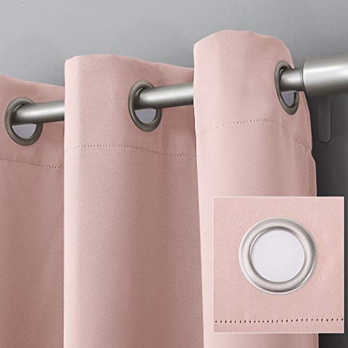 Sun Zero 2-Pack Energy Efficient Blackout Grommet Curtain Panel Pair, Blush Pink, 54" x 96", W 54" x L 96" (2 Panels) - Image 2
