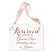 Personalized Wedding Memorial Sign Reserved - Reserved In Memory Of (Custom Name) Celebrating With Us In Heaven | Seat Chair Signage Loved Ones Who Died Handcrafted Paper Cardstock Banner