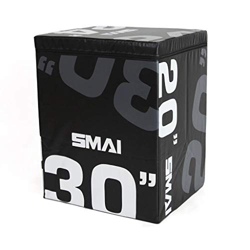 SMAI Plyometric Jump Box: Pro-Duty Foam Plyo Box for Explosive Workouts and Box Squats - Step up Exercise Platform for Safer Conditioning& Training.