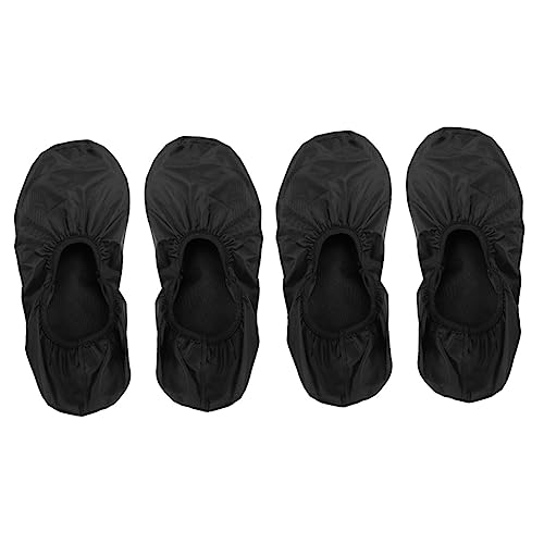 balacoo 2sets Men's Bowling Shoe Covers Reusable Shoe Protectors Bowling Cover Lightweight Portable Durable 2pcs*2