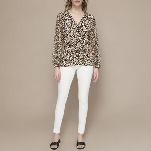 Image of Calvin Klein Womens Gathered Long Sleeve KnitSweater