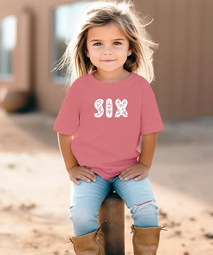 Image of Floral Numbers Ages 1-7 Birthday Girl Shirt for Baby & Toddler Youth Girls