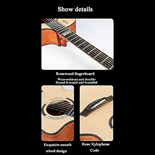 AWJK Guitare de Guitare Acoustique Classique de Taille complète et Guitare Junior,Marron - Les Beatles, Paul McCartney, John Lennon, RIngo Starr, George Harrison AWJK Guitare de Guitare Acoustique Classique de Taille complète et Guitare Junior,Marron – Image 5