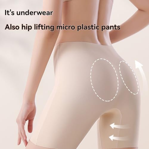 Choosemuc Underwear Ice Silk Panties 7a, 3-in-1 Panties Women's High-Waisted Ice Silk Tummy Control and Butt Lift Underwear4