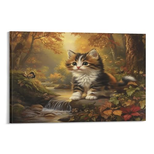 Toile chat de forêt norvégien TDSNKAVHB, cadeau idéal pour amateurs de décoration murale