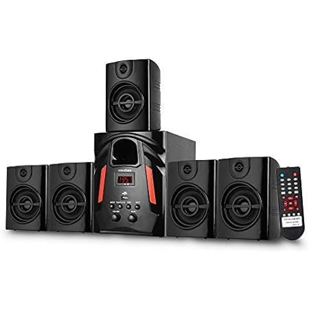 Krisons Multimedia Speaker App Controlled Bluetooth Supporting Home Theatre Usb Aux Lcd Display Built In Fm Recording Remote Control Black 5 1 Channel Genius 25 Price Buy Krisons Multimedia Speaker App Controlled