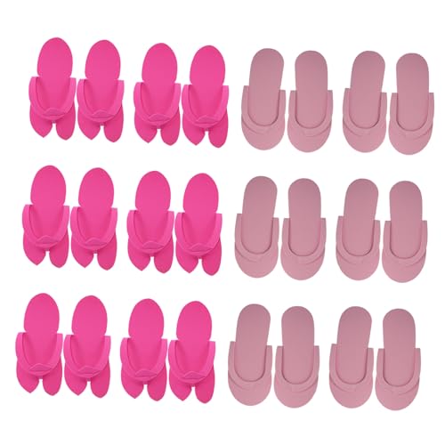 MOTHNUR 12 Zapatillas Desechables EVA Antideslizantes para Pedicura y Spa Diseño Único Cómodas y Resistentes para Salones de y Individual