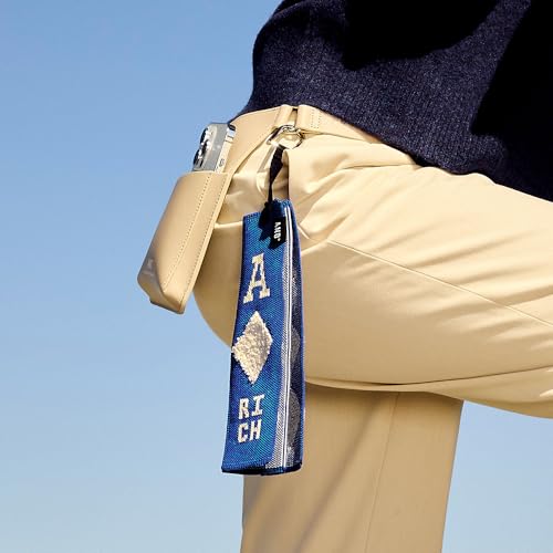 Image of ANDGOLF Pleats Ball Towel, Use to Wash My Ball and Club, Best Choice for Golf Gifts, Embroidered Golf Towels, Clip for Bags /Pants /Skirts, Durable Elastic Band, Colorful Fashion Golf Item (Blue)