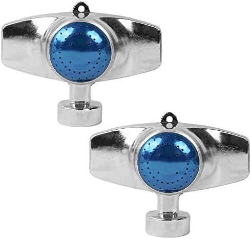 Hourleey 360 Degree Metal Spot Sprinkler, 2 Pack Circle Pattern Sprinkler with Gentle Water Flow for Small Area Yard Lawn Garden Watering, Coverage Up to 30FT (Blue)