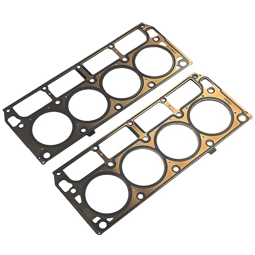 2 Pcs Cylinder Multi Layer Head Gasket For LS1 LS6 V8 4.8L 5.3L 5.7 Liter Engine Compatible With Chevy/GMC/Buick/Cadillac/Pontiac/Hummer/Saab Vehicle 1998-2019 Replace#12589226 12498544 98544
