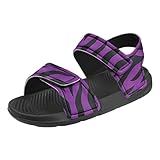 Pointodoor Tiger Striped Printed Boys Sandals,Fashion Athletic Sport Sandals Hook and Loop Adjustable Fashion Summer Beach Water Shoes for Toddler/Little Kid/Big Kid