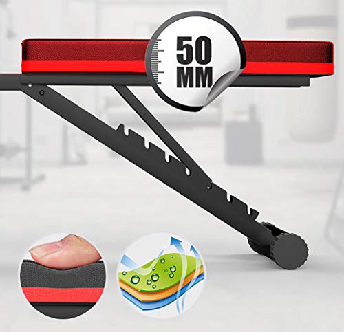 Banc De Musculation Sports,Banc De Musculation Simple Exercise Utility pour Tubes Droits Inclinés/déclinants Et Plats à Exercice Pliant Multi-Bench-Roman(Version Basse) – Image 4