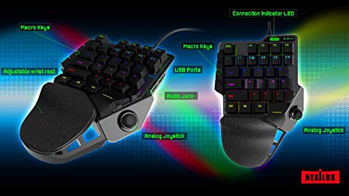 NEXiLUX Pro Gaming Keyboard and Mouse Combo Compatible with PlayStation 4, PlayStation 3, Xbox One, Xbox 360, Switch, Switch Lite and PC, NXL-95237