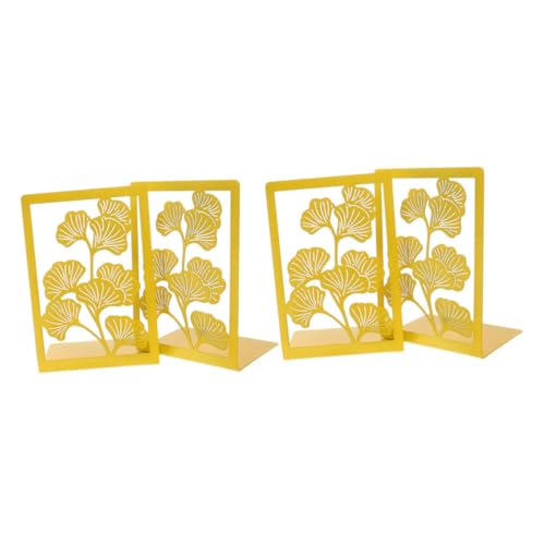 Bookends pour accessoires de bureau élégants : lot de 4 supports ginkgo maison et bureau