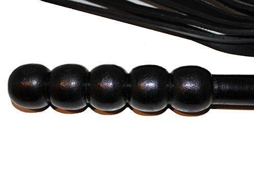 Prairie Horse Supply Leather Flogger With 5 Rounded Knobs Premium Quality Thick Leather Tails Solid Handle And Turkhead Knot Short Whip Stick Rod Crop #TOP4