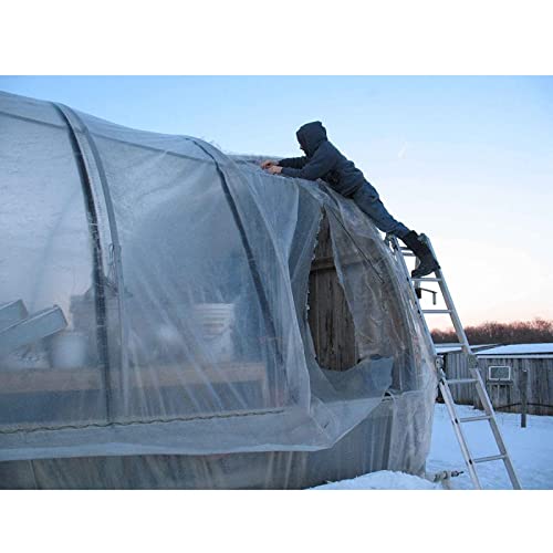 Iwinna Extra Strong Polytunnel Greenhouse Clear Polythene Repair Tape, Clear Waterproof Gardening Farming(25m x 200mm) - Image 4