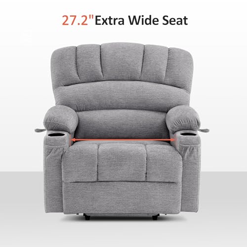 Sillón reclinable eléctrico con función elevadora gris miniatura 5
