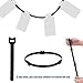 100 Pack Reusable Hook & Loop Cable Ties & Labels Kit - 50 Durable Cord/Wire Tags + 50 Self-Gripping Straps for Electronics Organizing, Home Office Cord Management (White & Black)