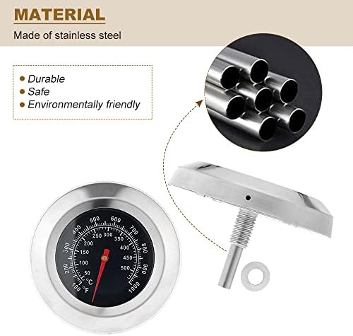 喫煙温度計 温度ゲージ バーベキュー料理用 温度計 焙煎 屋外グルメ 計量 温度計 キッチン用品 安全 50-500℃