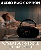 Grouptronics Small Portable CD Player For Home With Speakers – Boombox Mains Or Battery Powered, FM Radio, Supports MP3 Audio Books & Music, Compact & Easy To Use - With USB & AUX IN - GTCDR-501 - Image 6