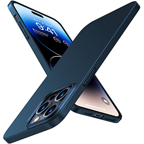 TORRAS OriginFit for iPhone 14 Pro Case Slim Fit, Super Thin Lightweight Hard PC Cover ONLY Compatible with iPhone 14 Pro Phone Case-6.1 Inch,Blue