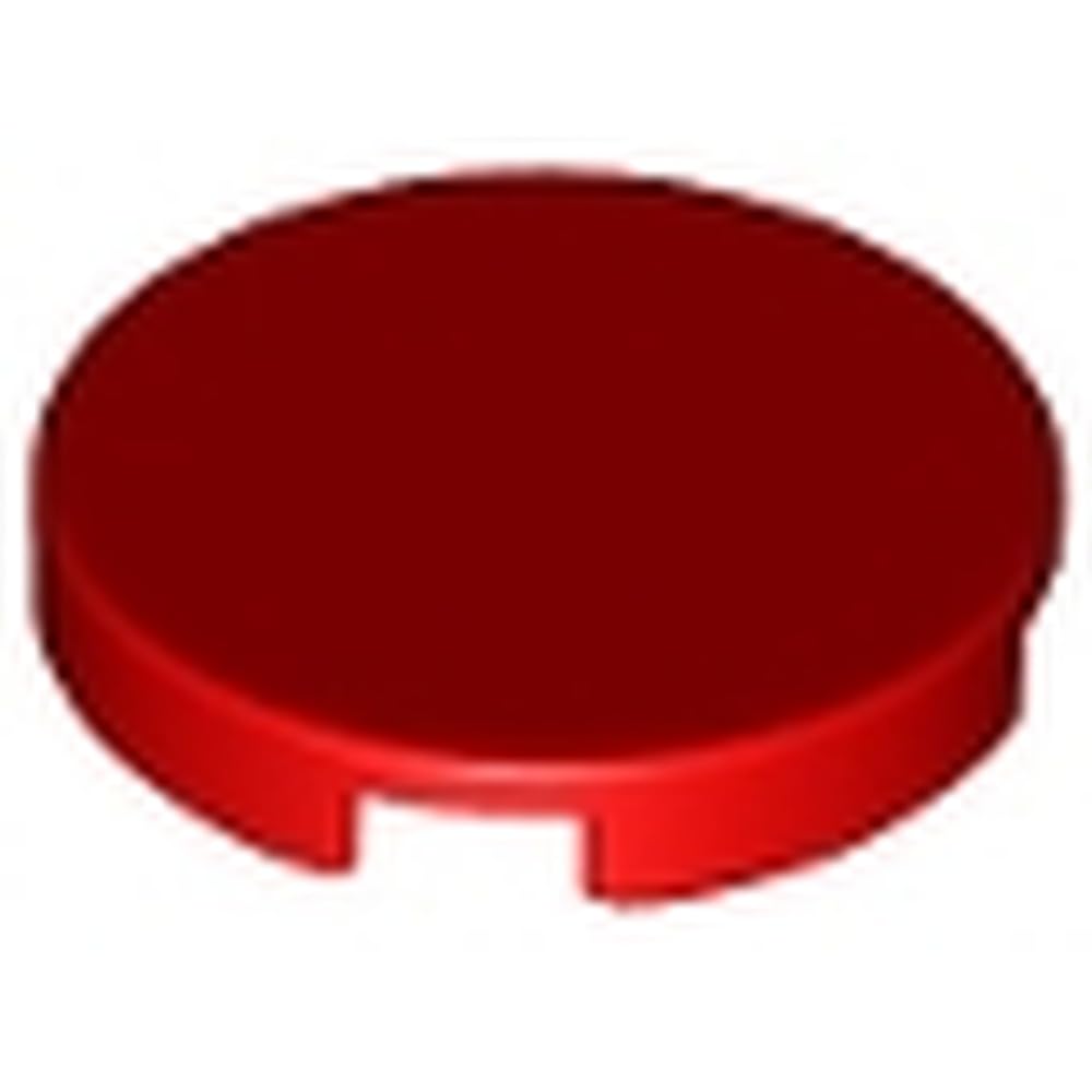LEGO Tile, Round 2 x 2 with Bottom Stud Holder, Part 14769 (Red, 10, count)