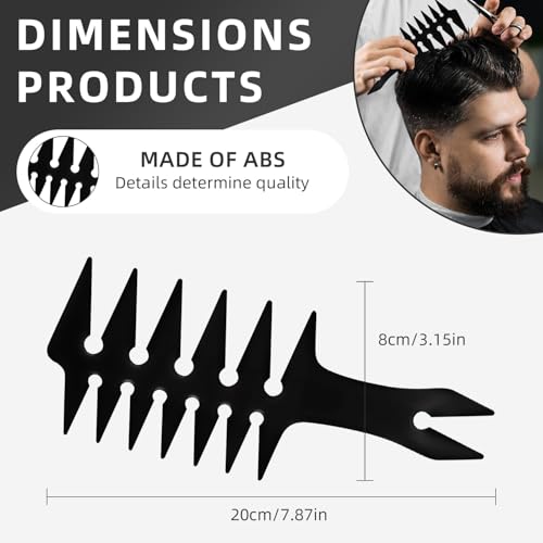 Peine doble cara amplio y fino para hombre miniatura 7