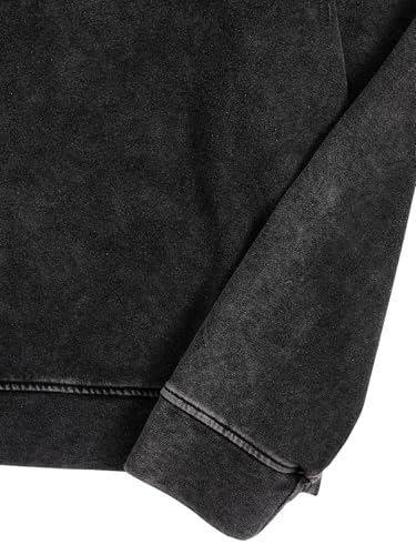 WDIRARA Men's Y2k Letter Graphic Distressed Long Sleeve Hoodie Vintage Hipster Loose Fit Hooded Sweatshirt4