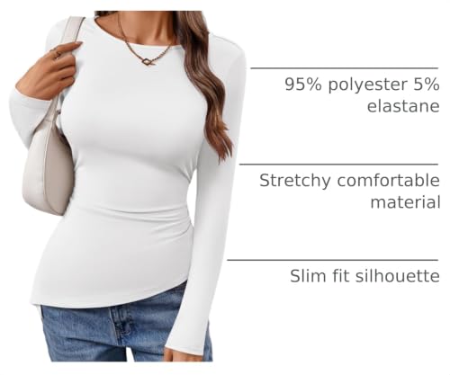 Image of ZESICA Womens Floral Long Sleeve Shirts 2026 Spring Boat Neck Mesh Ruched Tops Fitted Asymmetrical Going Out Blouses