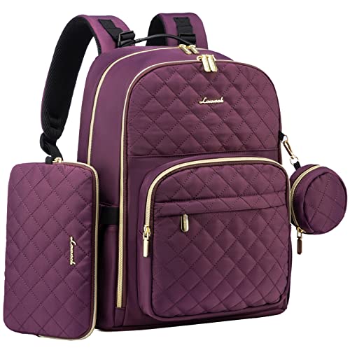 Image of LOVEVOOK Baby Diaper Bag Backpack,Waterproof Travel Back Pack with Portable Diaper Pouch, Wipeable Changing Pad, Pacifier Case And Stroller Straps,Gifts for New Mom Dad