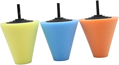 PLAFOPE Esponja De 3 Pneus Broca Almofada De Polimento Cone Almofadas De Depilação De Carro Almofada De Espuma De Cera De Carro Polidor De Polimento Esponja Almofada De Polimento