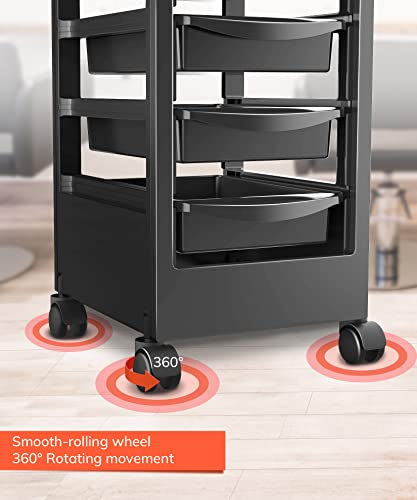 TASALON-Budget-Hair-Styling-Salon-Trolley-Cart-with-Wheels-and-5-Drawers-Salon-Rolling-Cart-for-Extra-Hairdresser-Storage-Tool-Free-Rolling-Salon-Cart-for-Hair-Stylist-Hairdresser-Beauty-Tattoo
