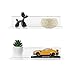 ROYALITA Small Acrylic Shelves Wall Mounted | Set of 2 | 12 Inches | Wall Hanging Plant Display Shelves, Room Decor Floating Wall Shelves for Gaming Room Bedroom, Living Room, Office, Clear
