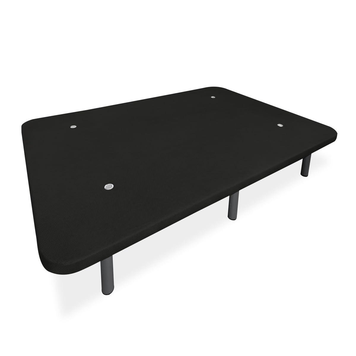 amuéblate Online - Cama Completa con Colchón Viscoelástico Venus + Base Tapizada Reforzada con 6 Patas Roscadas, 135 x 190, Negro