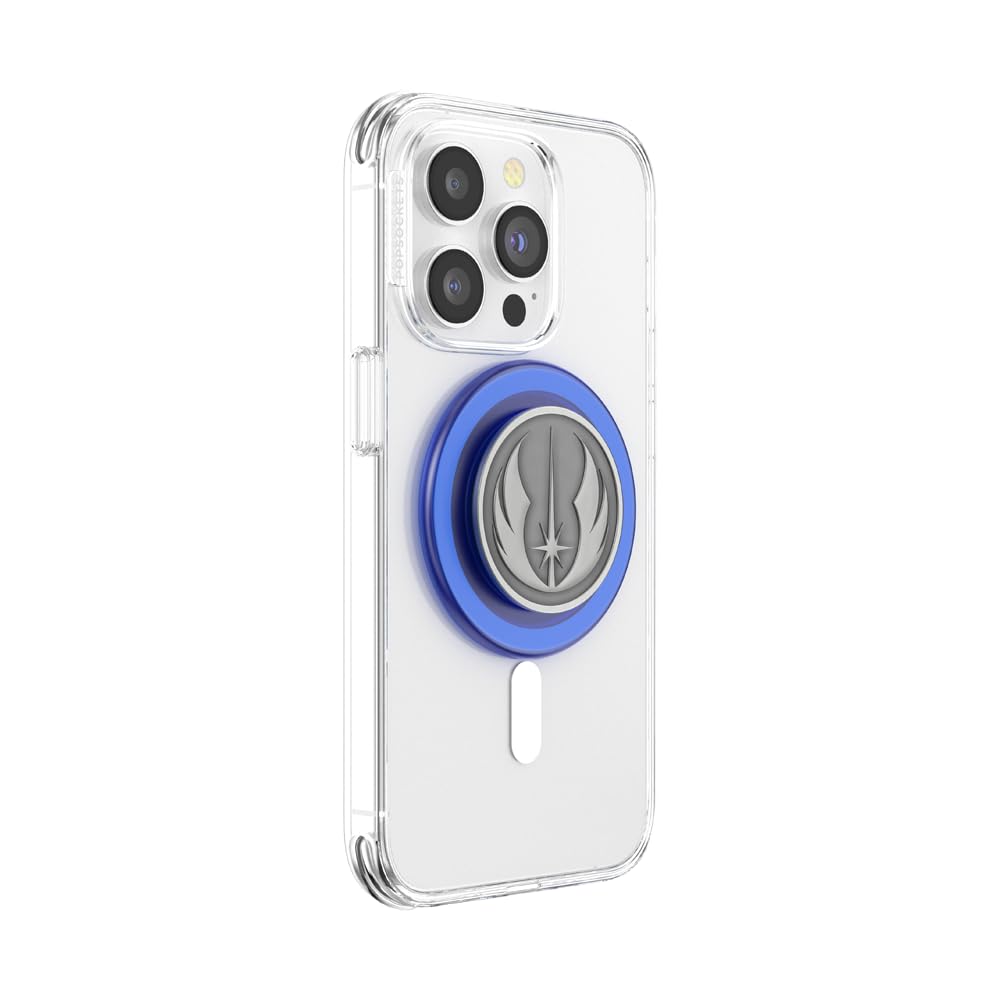 PopSockets Phone Grip Compatible with MagSafe, Phone Holder, Wireless Charging Compatible, Star Wars-Jedi Icon